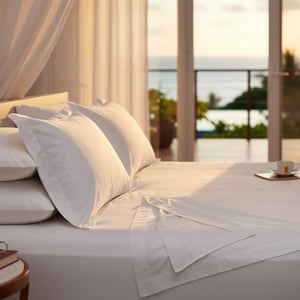 T-200 Cotton Blend White Mercerized Sheets By Rifz Textiles 