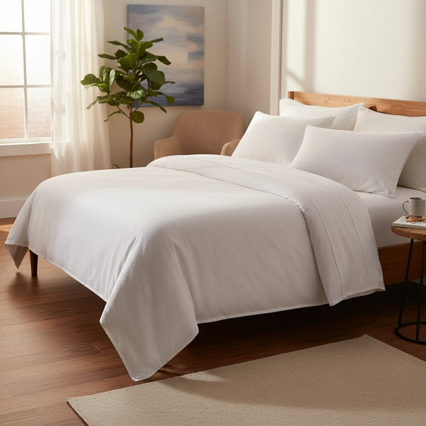 T-250 Blended Collection 5 MM Satin Stripe Bed Sheets - Rifz Textiles Inc