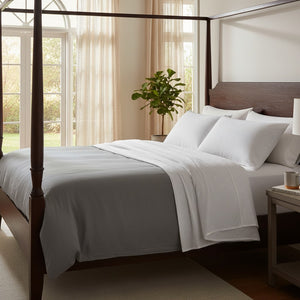 T-300 Micro check Collection White Blended Sheetings - Rifz Textiles Inc