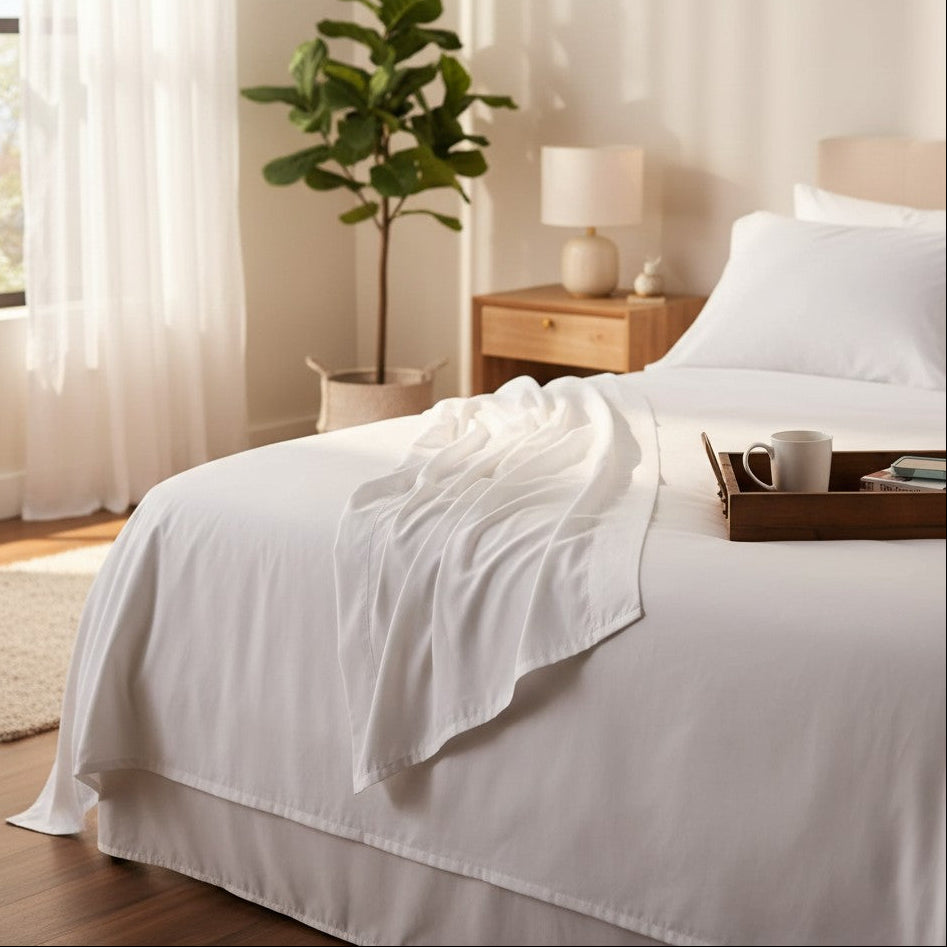 T-300 White Combed Cotton Sheets - Rifz Textiles Inc