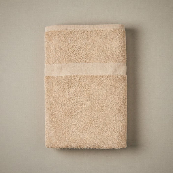 TMC Collection Cotton Blend Ring Spun Beige Hand Towel By Rifz Textiles