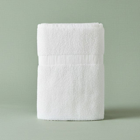 TMC Collection Cotton Blend Ring Spun White Bath Towel By Rifz Textiles