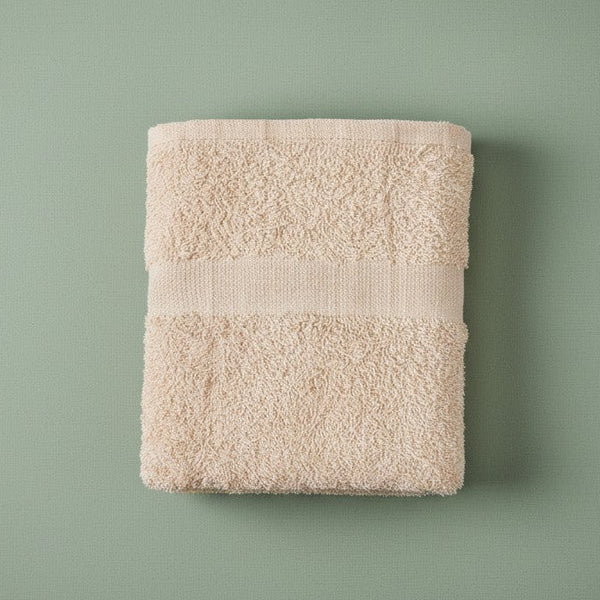 TMC Collection Cotton Blend Ring Spun Beige Hand Towel By Rifz Textiles