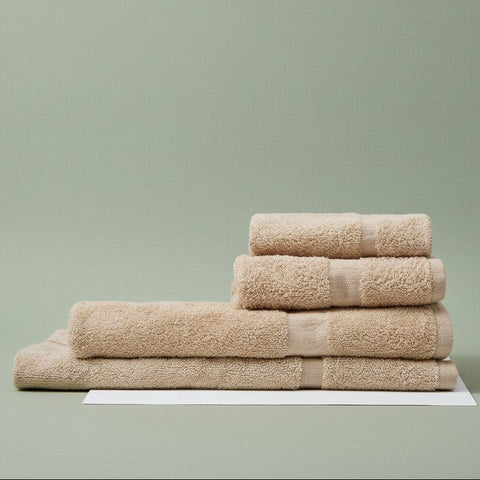 TMC Collection Cotton Blend Ring Spun Beige Towels By Rifz Textiles