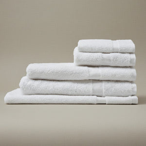 TMC Collection Cotton Blend Ring Spun White Towels By Rifz Textiles