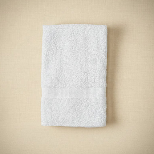 TMC Collection Cotton Blend Ring Spun White Washcloth By Rifz Textiles