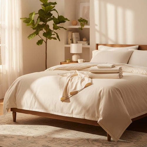 TM Collection T-180 Blended Dyed Sheets Bone - Rifz Textiles Inc