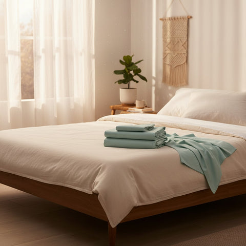 TM Collection T-180 Blended Dyed Sheets Seafoam - Rifz Textiles Inc