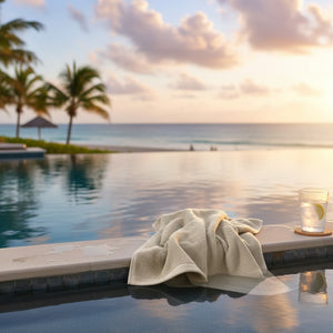 Taupe Color Bleach Safe Luxury Beach Towel 35"X70" 6 PK - Rifz Textiles Inc