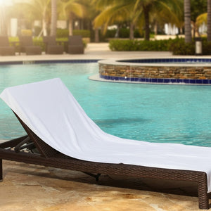 Terry Lounge Cover White - Rifz Textiles Inc