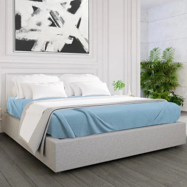 GPF Collection Fleece Blanket Light Blue - Rifz Textiles Inc