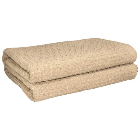 Honeycomb Weave Blanket Natural - Rifz Textiles Inc