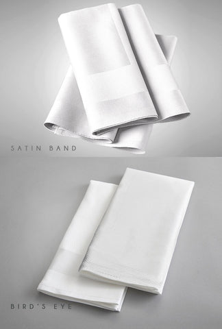 2 Ply Ring Spun Soft Cotton Birds Eye Satin Band Table Linen | Rifz Textiles inc
