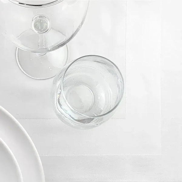 Birds Eye Table Linens with Frame Pattern - Rifz Textiles Inc