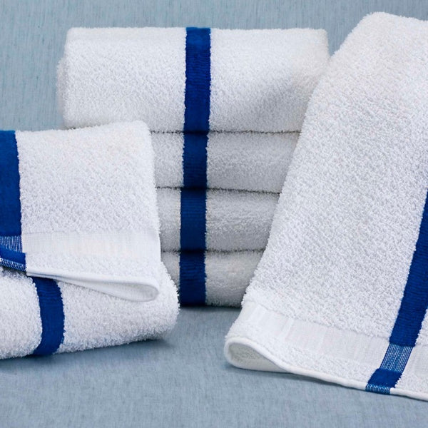 Blue Center Stripe Towels | Rifz Textiles Inc.